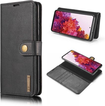 Xgsm DG.MING Skórzane Etui 2in1 Wallet Case do Samsung Galaxy S20 FE Czarny Czarny