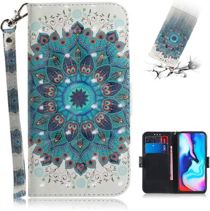 Erbord Etui Wallet do Motorola Moto G9 Play/E7 Plus Mandala Flower Wielokolorowy