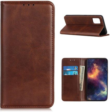Erbord Etui Wallet do Samsung Galaxy M51 Split Leather Brown Brązowy
