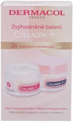 Dermacol Collagen+ Spf10 Zestaw Krem Na Dzień Collagen+ Rejuvenating Spf10 50ml + Krem Na Noc Collagen+ Rejuvenating 50ml 