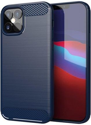 Hurtel Carbon Case elastyczne etui iPhone 12 mini niebieski
