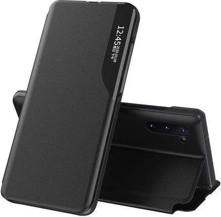 Hurtel Eco Leather View Case etui z klapką i funkcją podstawki Samsung Galaxy Note 10 czarny
