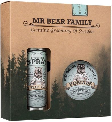 Mr Bear Family Kit Grooming spray Matt Clay pomade