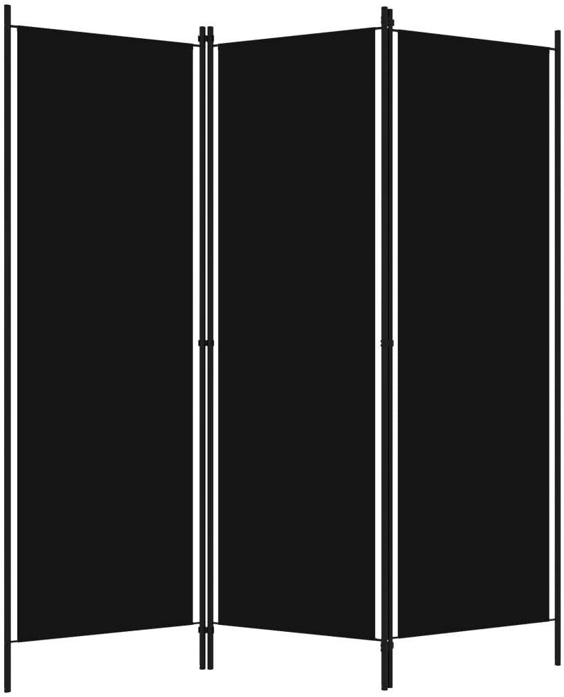 Vidaxl Parawan 3 panelowy czarny 150x180cm (320718) - zdjęcie 2 Vidaxl Parawan 3 panelowy czarny 150x180cm (320718)