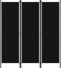 nowy Vidaxl Parawan 3 panelowy czarny 150x180cm (320718)