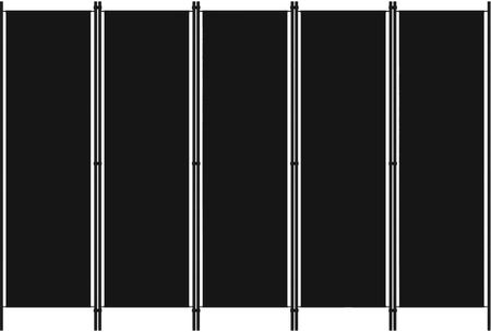 vidaXL Parawan 5 panelowy czarny 250x180cm (320726)