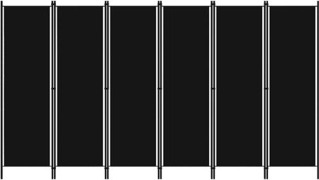 vidaXL Parawan 6 panelowy czarny 300x180cm (320730)