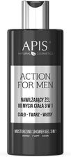 Zdjęcie Apis Professional Nawilżający Żel Do Mycia Ciała 3W1 Dla Mężczyzn Apis Action For Men 300ml - Krosno Odrzańskie
