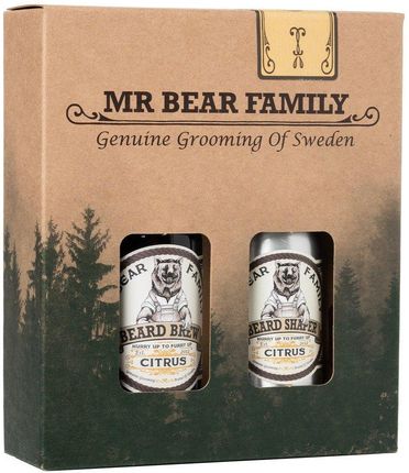 Mr Bear Family Kit Beard Brew & Shaper Citrus