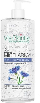 Vis Plantis Herbal Vita Care Micellar Gel Żel Micelarny 3W1 Bławatek + Pantenol 500Ml