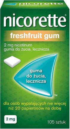 Nicorette Freshfruit Gum Guma do żucia 2mg 105 sztuk