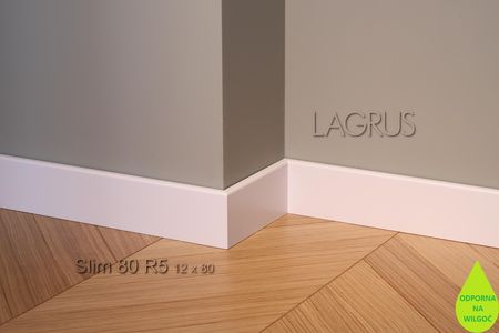 Lagrus Slim 80R5 Biała Listwa 12X80X2440Mm