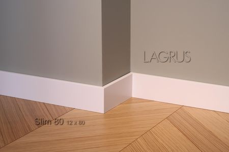 Lagrus Slim 80 Biała Listwa 12X80X2440Mm