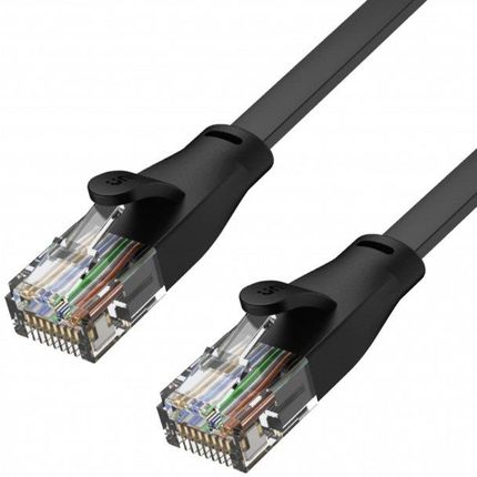 Unitek Patch Cable CAT,6 czarny 1M płaski (C1809GBK)