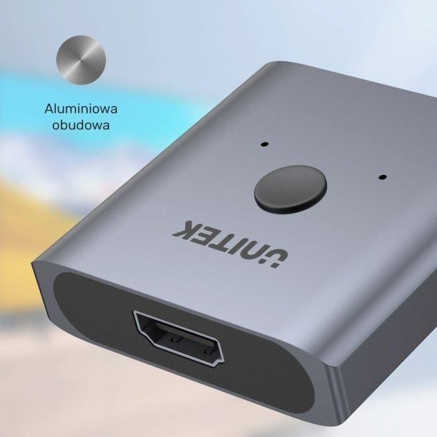 UNITEK PRZEŁĄCZNIK ROZDZIELACZ SPLITTER SWITCHER DWUKIERUNKOWY HDMI 2.0 4K 2-NA-1 (V1127A) - zdjęcie 3 UNITEK PRZEŁĄCZNIK ROZDZIELACZ SPLITTER SWITCHER DWUKIERUNKOWY HDMI 2.0 4K 2-NA-1 (V1127A)
