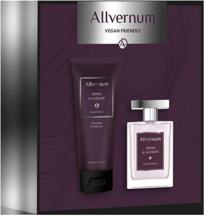 Allverne Allvernum Men Zestaw Prezentowy Pepper & LavenderWoda Perfumowana 100Ml + Żel Pod Prysznic 200Ml