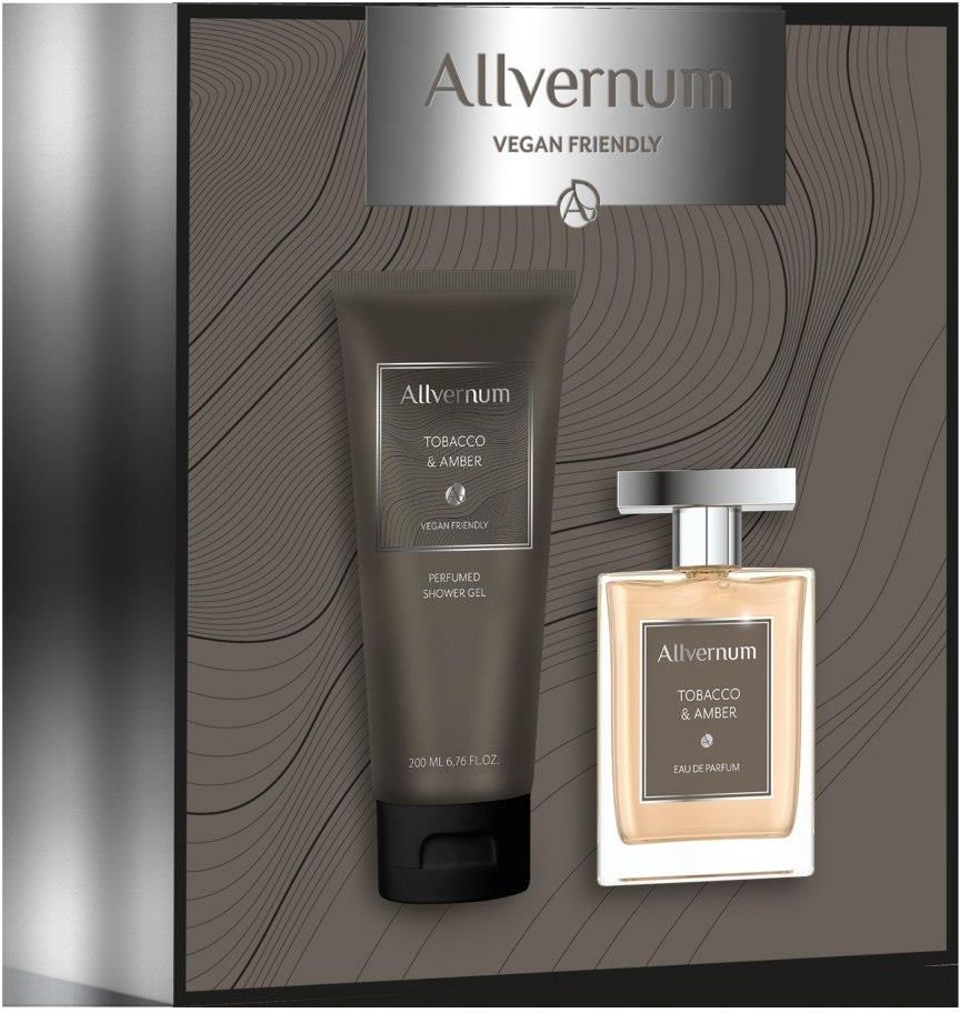 Allverne Allvernum Men Zestaw Prezentowy Tobacco & Amber Woda Perfumowana  100Ml + Żel Pod Prysznic 200Ml