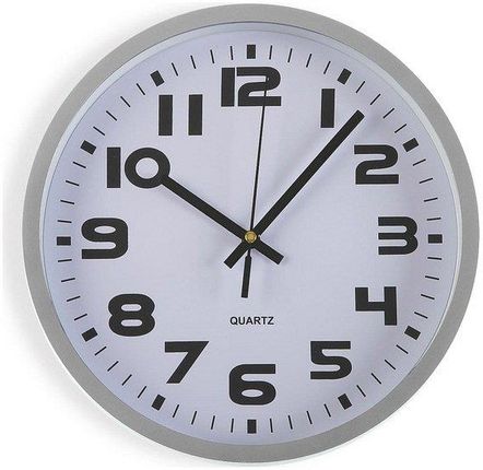 Bigbuy Home Zegar Ścienny Plastikowy 3,8X25X25Cm Srebro (64702)