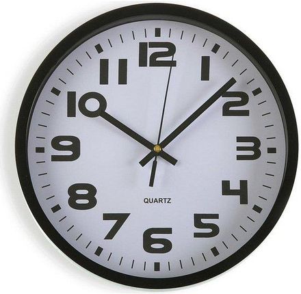 Bigbuy Home Zegar Ścienny Plastikowy 3,8X25X25Cm Czarny (64703)