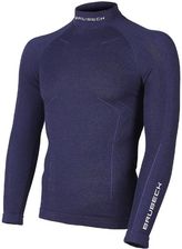 Brubeck Męska Termo Koszulka Extreme Wool Longsleeve Blue - Bielizna i odzież termoaktywna