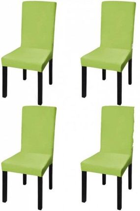 vidaXL Elastyczne Pokrowce Na Krzesła, 4 Szt., Zielone
