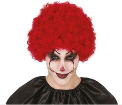 Guirca Czerwona Peruka Klauna Afro Loki
