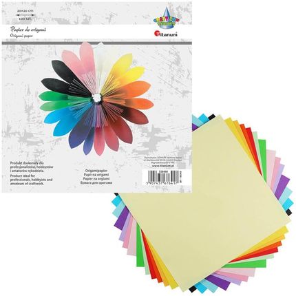 Titanum Papier Do Origami Kolorowy 14 Kolorów 100 Arkuszy
