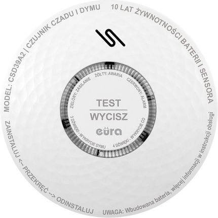 Eura-Tech Czujnik Czadu I Dymu Csd39A2 Bateryjny (A21A439)