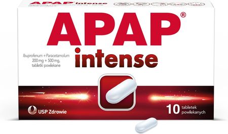 Apap Intense 200 mg + 500 mg 10 tabl powlekanych