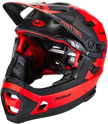 Bell Super Dh Mips Matt Gloss Red Black Fasthouse