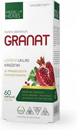 Medica Herbs Granat 520Mg Krążenie Serce 60Kaps