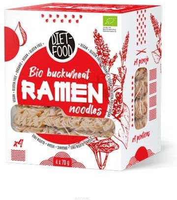 Diet Food Bio Buckwheat Ramen Noodles Makaron gryczany 4x70g 