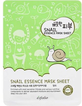 Esfolio Maska Do Twarzy W Płachcie Ze Śluzem Ślimaka Pure Skin Snail Essence Mask Sheet