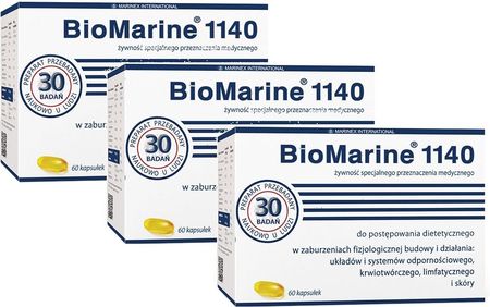 Marinex Biomarine 1140 Olej Z Wątroby Rekinów Głębinowych 3 X 60 Kaps.