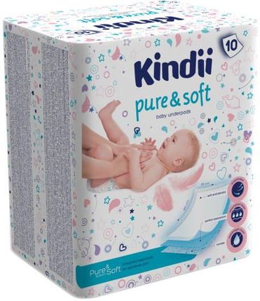 Kindii Pure & Soft Podkłady Dla Niemowląt 10 Sztuk