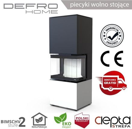 Defro Home Stalowy Intra Xsm C Ver Compact 1 3-Szyby 8kW Biały