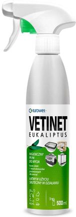 Eurowet Vetinet Eukaliptus 500ml Higieniczny Płyn Do Mycia Klatek Transporterów Kuwet I Akcesoriów Dla Zwierząt
