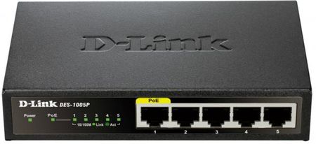 D-Link 5-Port 10/100/1000Mbps Gigabit Poe+ Switch, 60W Power Budget (DGS1005PE)