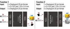 Delock Displayport 2 - 1 Switch Bidirectional 8K 30 Hz, Displayport Switch (11478)