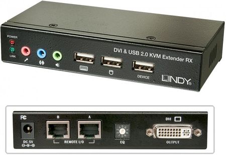 Lindy Cat.5 Kvm Extender Classic - Kvm / Usb Extender - Usb - Up To 50M (39377)