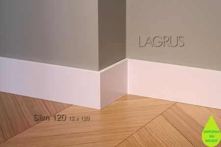 Lagrus Slim 120 Biała Listwa 12X120X2440Mm