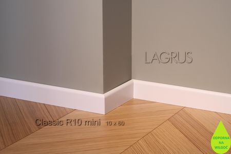 Lagrus Classic R10 Mini Biała Listwa 10X60X2440Mm
