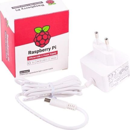 Raspberry Pi Pi 5.1A / 3A PSU, power supply (white, Bulk) (RPI4PSUEUWHITEBU)