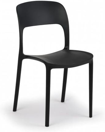 B2B Partner Designerskie Plastikowe Krzesło Kuchenne Refresco Czarne