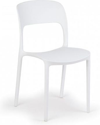 B2B Partner Designerskie Plastikowe Krzesło Kuchenne Refresco Białe