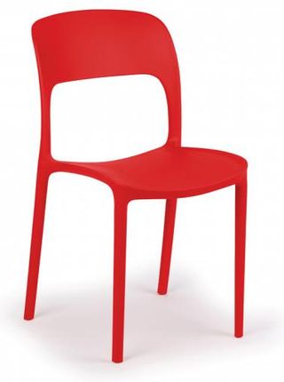 B2B Partner Designerskie Plastikowe Krzesło Kuchenne Refresco Czerwone