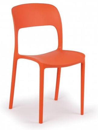 B2B Partner Designerskie Plastikowe Krzesło Kuchenne Refresco Pomarańczowe