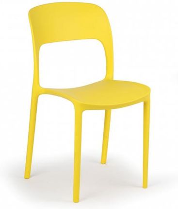 B2B Partner Designerskie Plastikowe Krzesło Kuchenne Refresco Żółte