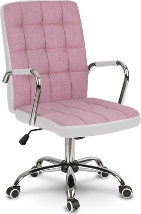 Sofotel Fotel Biurowy Materiałowy Benton Różowo-Biały