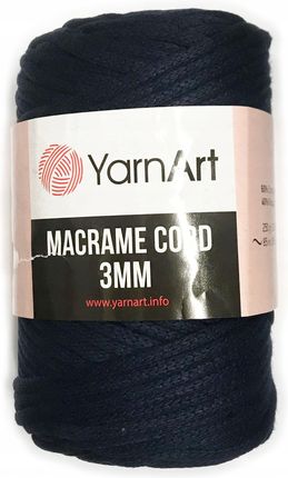 YARN-ART YARNART MACRAME CORD 3MM SZNUREK 784 GRANAT